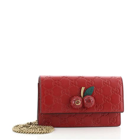 gucci cherry wallet on chain